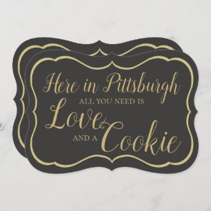 Pittsburgh Cookie Table Sign Einladung