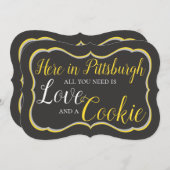 Pittsburgh Cookie Table Sign Einladung (Vorne/Hinten)
