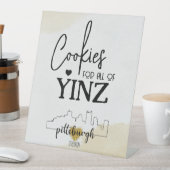 Pittsburgh Cookie Table Sign Sockelschild (In Situ)
