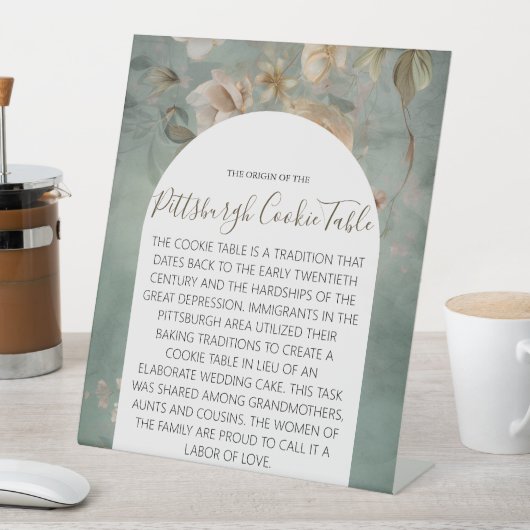 PITTSBURGH COOKIE TABLE SIGN WEDING SOCKELSCHILD (In Situ)