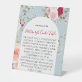 PITTSBURGH COOKIE TABLE SIGN WEDING SOCKELSCHILD (Vorderseite)