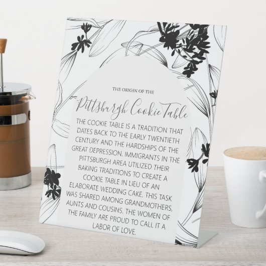 PITTSBURGH COOKIE TABLE SIGN WEDING SOCKELSCHILD (In Situ)