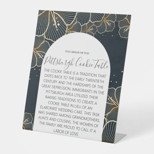 PITTSBURGH COOKIE TABLE SIGN WEDING SOCKELSCHILD (Vorderseite)