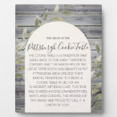 PITTSBURGH COOKIE TABLE SIGN WEDING TABLE SIGN FOTOPLATTE (Vorderseite)