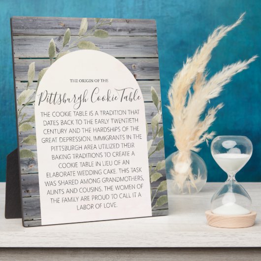 PITTSBURGH COOKIE TABLE SIGN WEDING TABLE SIGN FOTOPLATTE (Seite)