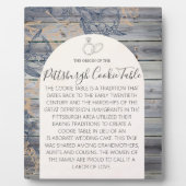 PITTSBURGH COOKIE TABLE SIGN WEDING TABLE SIGN FOTOPLATTE (Vorderseite)