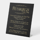 Pittsburgh Cookie Theme Table Sign Sockelschild (Vorderseite)