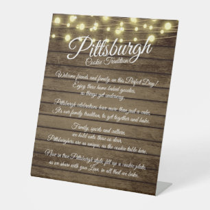 Pittsburgh Cookies Table Rustic Table Sign Sockelschild