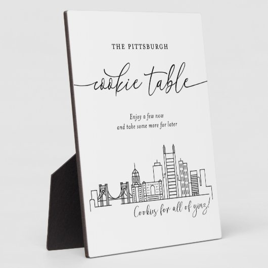 Pittsburgh Cookies Table Tabletop Plaque mit Easel Fotoplatte (Seite)