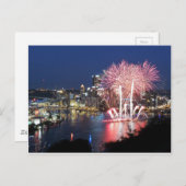 Pittsburgh Fireworks Postkarte (Vorne/Hinten)