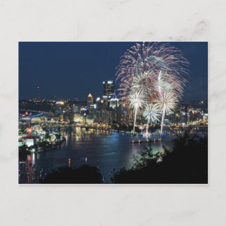 Pittsburgh Fireworks Postkarte