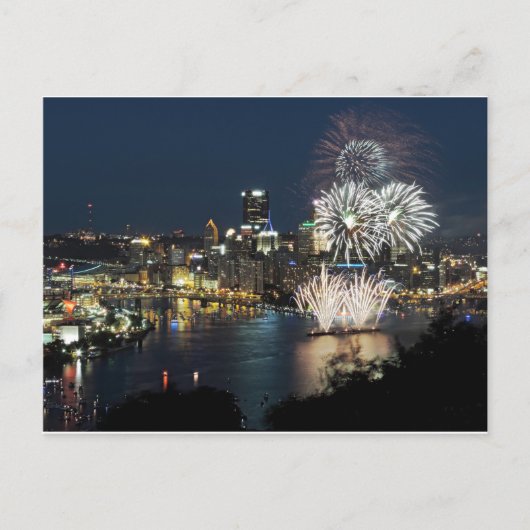 Pittsburgh Fireworks Postkarte (Vorderseite)