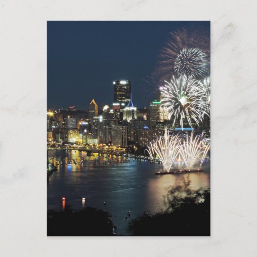 Pittsburgh Fireworks Postkarte (Vorderseite)