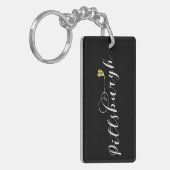 Pittsburgh Flag Herz Schlüsselanhänger (Vorderseite links)