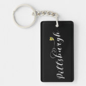 Pittsburgh Flag Herz Schlüsselanhänger (Vorderseite)