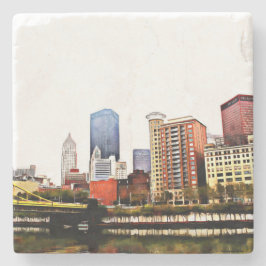 Pittsburgh-Fliesen-Untersetzer Steinuntersetzer