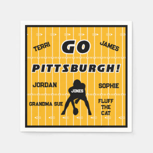Pittsburgh Football Family Paper Napkin Serviette
