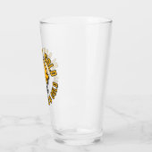 Pittsburgh Football Fan Black and Gold Skull Canva Glas (Links)