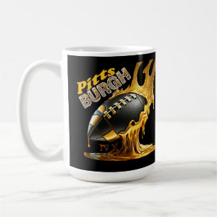 Pittsburgh Football Fans - geschmolzener Stahl Kaffeetasse