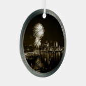 Pittsburgh-Foto- Ornament-2-seitig Ornament Aus Metall (Vorderseite Rechts)