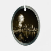 Pittsburgh-Foto- Ornament-2-seitig Ornament Aus Metall (Vorderseite links)