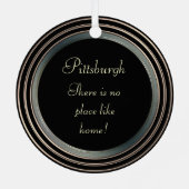 Pittsburgh-Foto- Ornament-2-seitig Ornament Aus Metall (Rückseite)