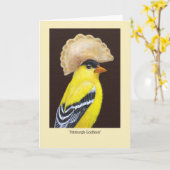 Pittsburgh Goldfinch mit Pierogo-Hutkarte Karte (Gelbe Blume)