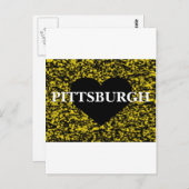 Pittsburgh Heart Postkarte (Vorne/Hinten)