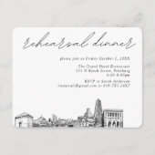 Pittsburgh Hochzeit Elegantes Probe Dinner Begleitkarte (Vorderseite)