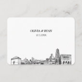 Pittsburgh Hochzeit mit traditionellen UAWG Begleitkarte (Rückseite)