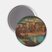 Pittsburgh im Mondlicht Magnet (Vorderseite/Rückseite)