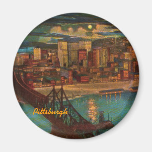 Pittsburgh im Mondlicht Magnet