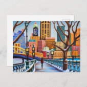 Pittsburgh im Winter Postkarte (Vorne/Hinten)