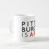 Pittsburgh ist Kunst-Tasse Kaffeetasse (Vorderseite Links)