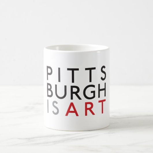 Pittsburgh ist Kunst-Tasse Kaffeetasse (Mittel)