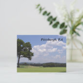 Pittsburgh Landscape Postcard Postkarte (Stehend Vorderseite)
