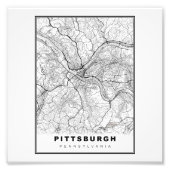 Pittsburgh Map Fotodruck (Vorne)