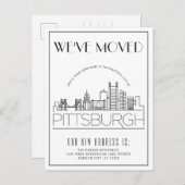 Pittsburgh Moderner Deko | Änderung der Anschrift  Ankündigungspostkarte (Vorne/Hinten)