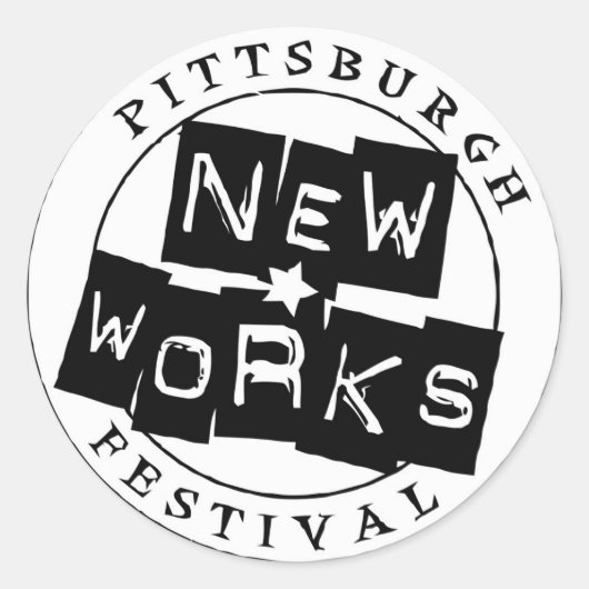 Pittsburgh New Works Festival Stickers (Vorderseite)
