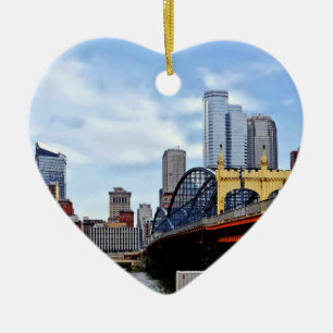 Pittsburgh PA - Bahn by Smithfield St Bridge Keramikornament