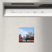 Pittsburgh PA - Bahn by Smithfield St Bridge Magnet (In Situ (Geschirrspüler))