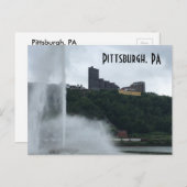 Pittsburgh, PA-Brunnen Postkarte (Vorne/Hinten)