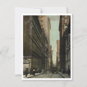 Pittsburgh PA Fourth St 1909 Vintage Postkarte