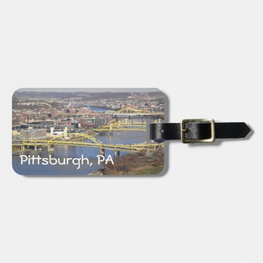 Pittsburgh, PA Gepäckanhänger (Vorderseite horizontal)