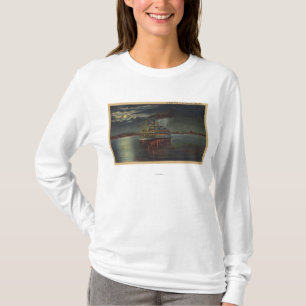 Pittsburgh, PA - Nachtansicht des Dampfers u. Ohio T-Shirt