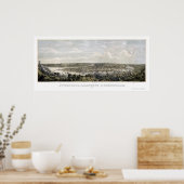 Pittsburgh, PA Panoramic Map - 1871 Poster (Küche)