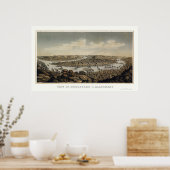 Pittsburgh, PA Panoramic MAp. - 1874 Poster (Küche)