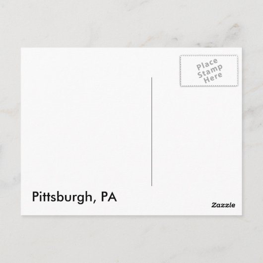 Pittsburgh, PA Postkarte (Rückseite)