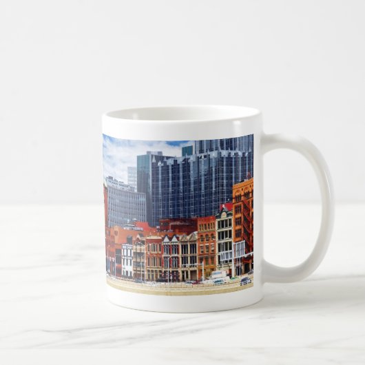 Pittsburgh PA Skyline Closeup Kaffeetasse (Rechts)