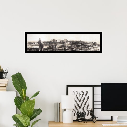 Pittsburgh, PA Skyline Foto 1907 Poster (Heimbüro)